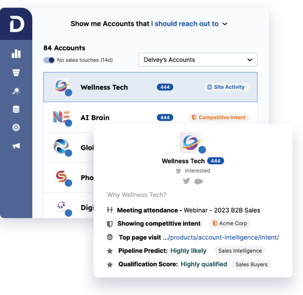 Demandbase One for Sales Ushering Sellers Blog Show Me Accounts Screenshot
