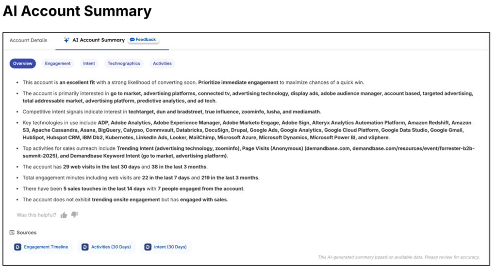 AI Account Summary image