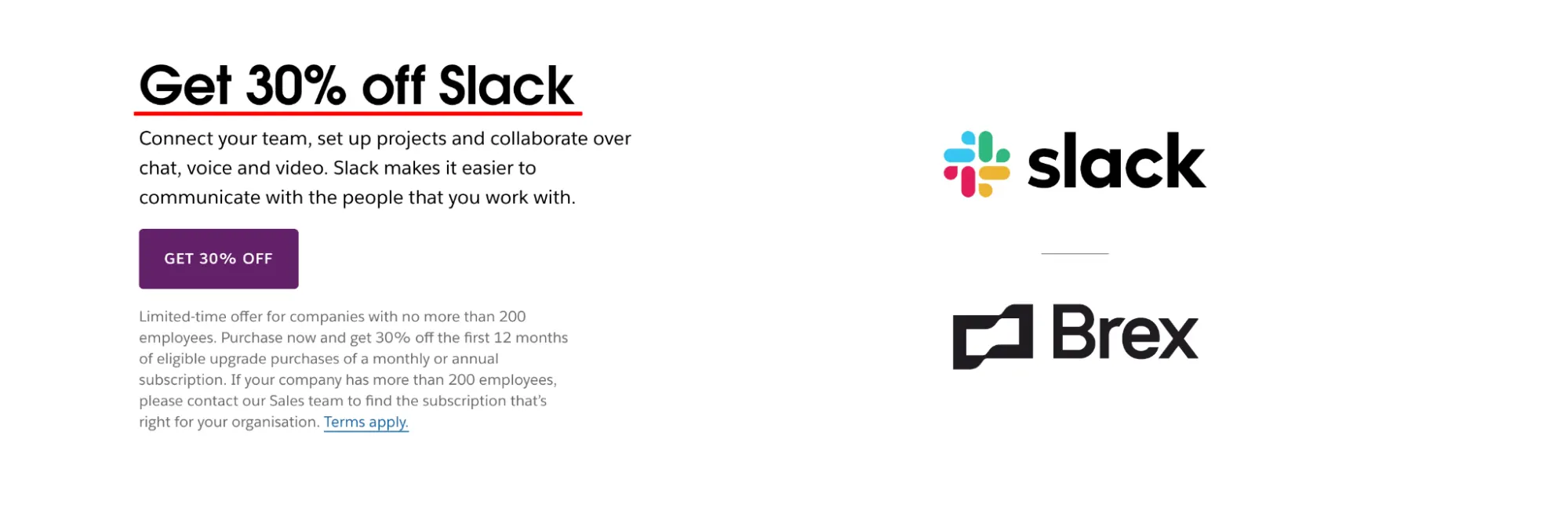 30% off Slack
