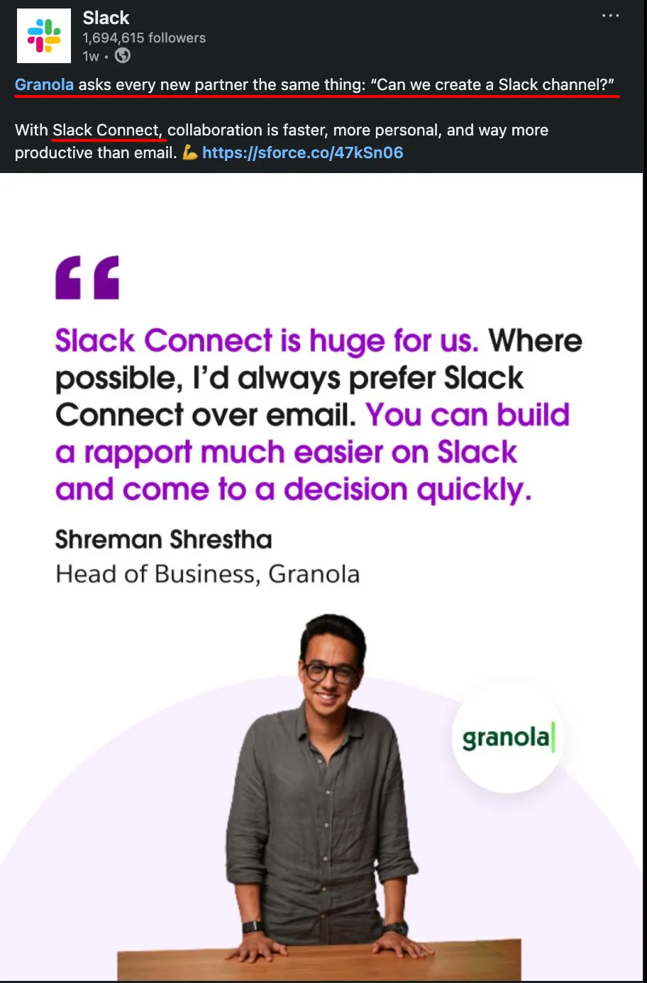 Slack connect