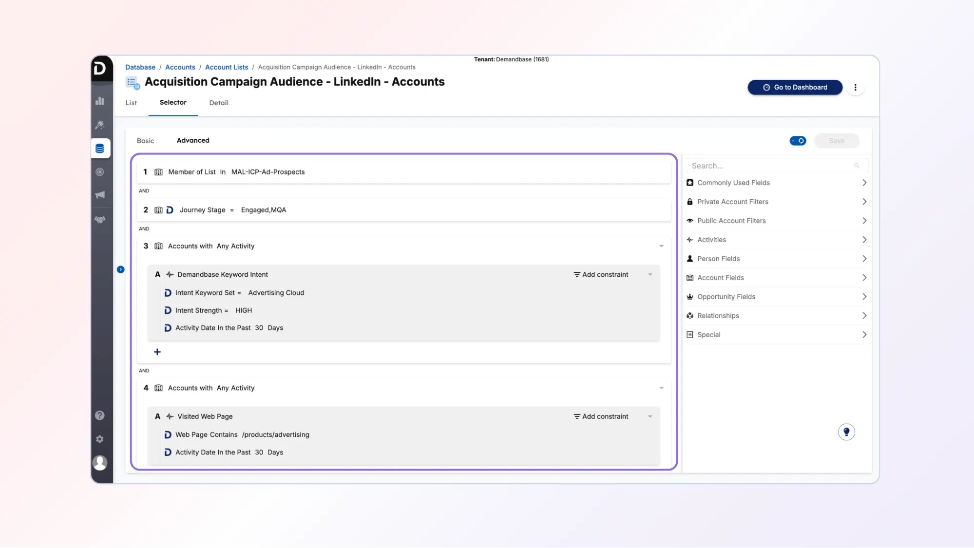 Accounts demonstrating strong purchase interest