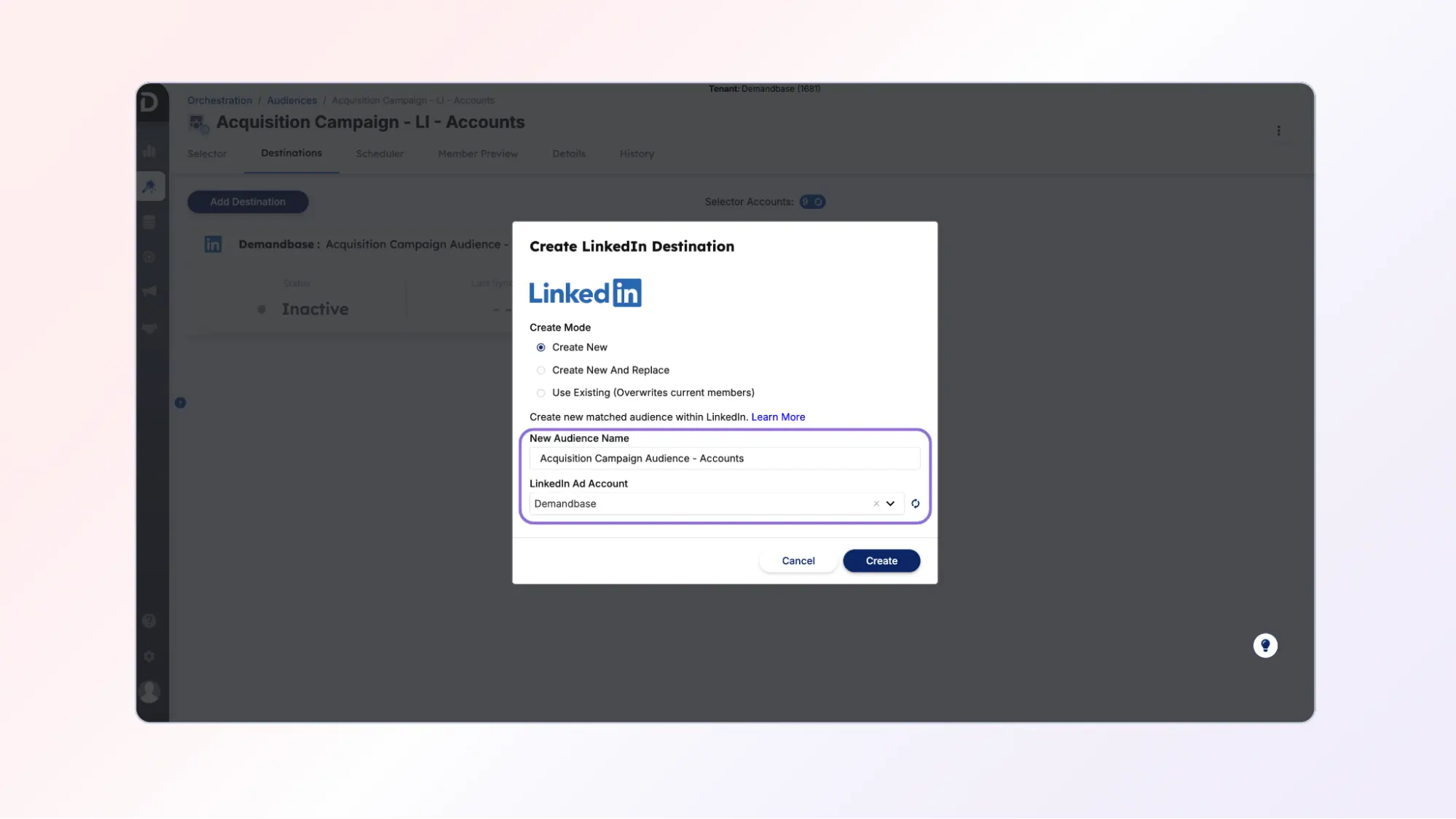 LinkedIn matched audience