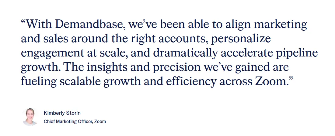 Demandbase tested by Zoom