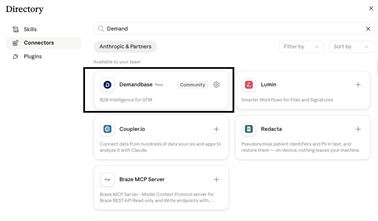Connect Demandbase MCP