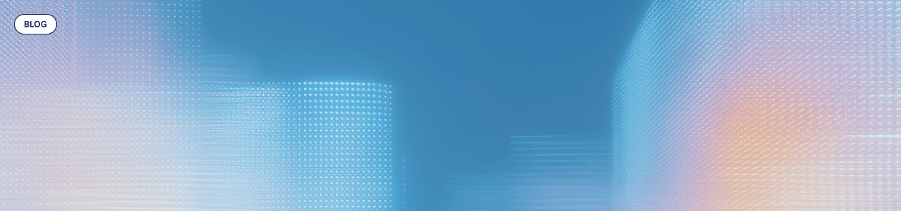 Abstract blue background with glowing dots and the word "BLOG