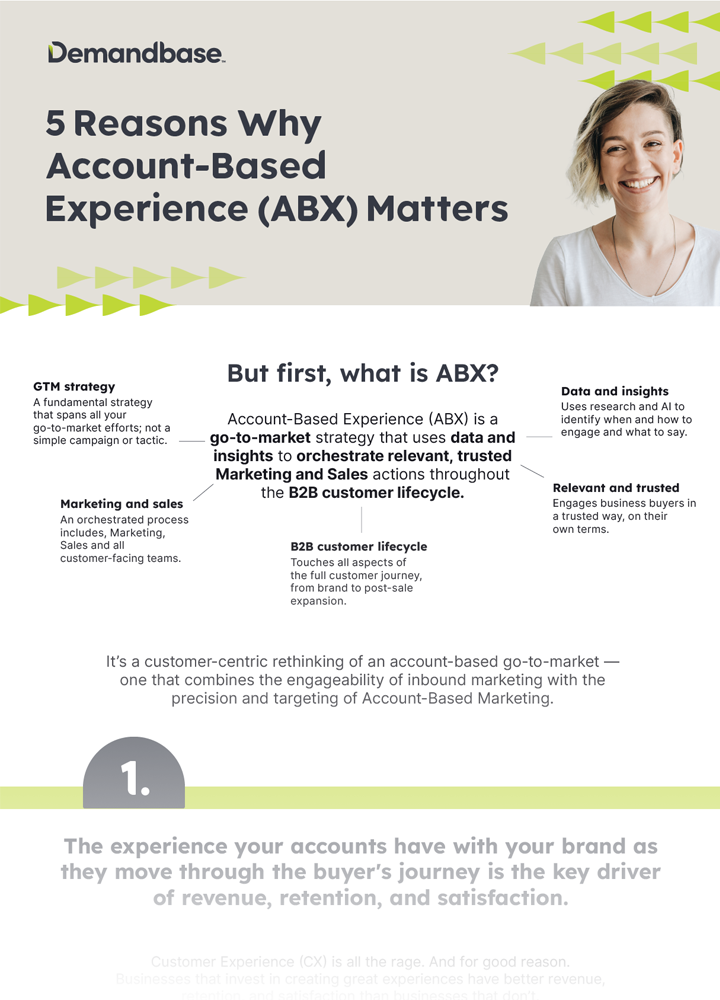 Five Reasons Why Account-Based Experience (ABX) Matters (infographic)