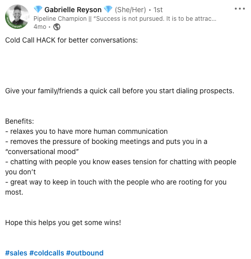 Gabrielle Reyson Linkedin Screenshot